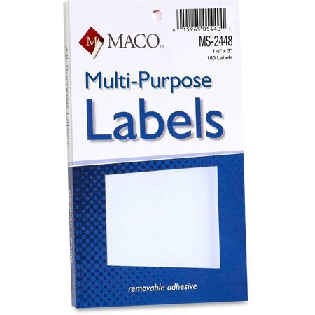 MACO Label, Remv, 1.5""X3""-We Pk MACMS2448